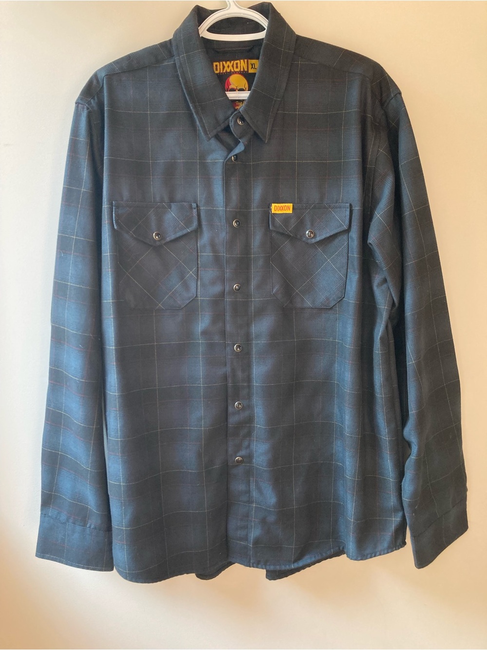 Men’s DIXXON Blue Black Plaid Button-Down Baron Shirt XL - Never Worn